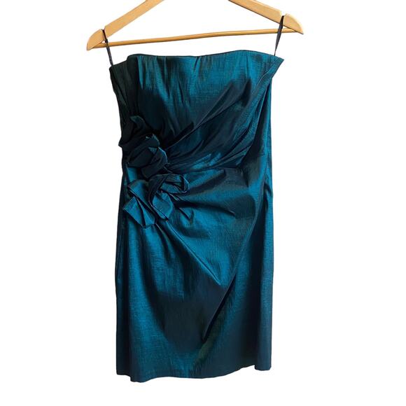 Vintage Jessica McClintock for Gunne Sax Metallic Strapless mini dress - Picture 1 of 10